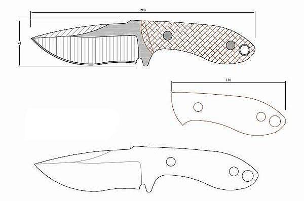 Чертежи метательных ножей — Скачать