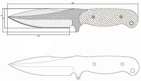 Чертеж ножа Vlastny navrh 2