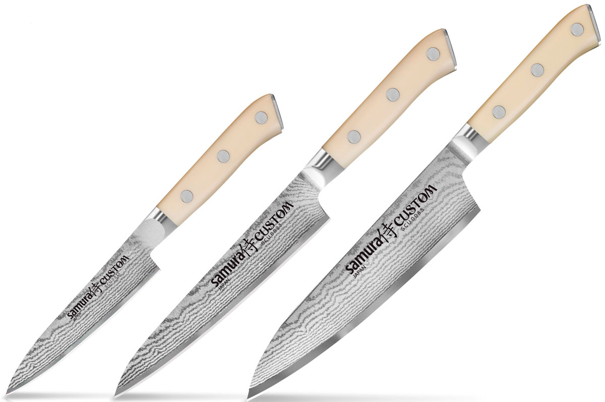 Ножи самура из дамасской стали
