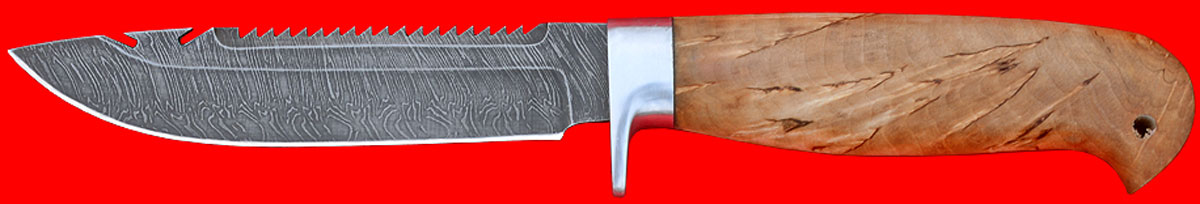 Рыбацкий нож из дамасской стали